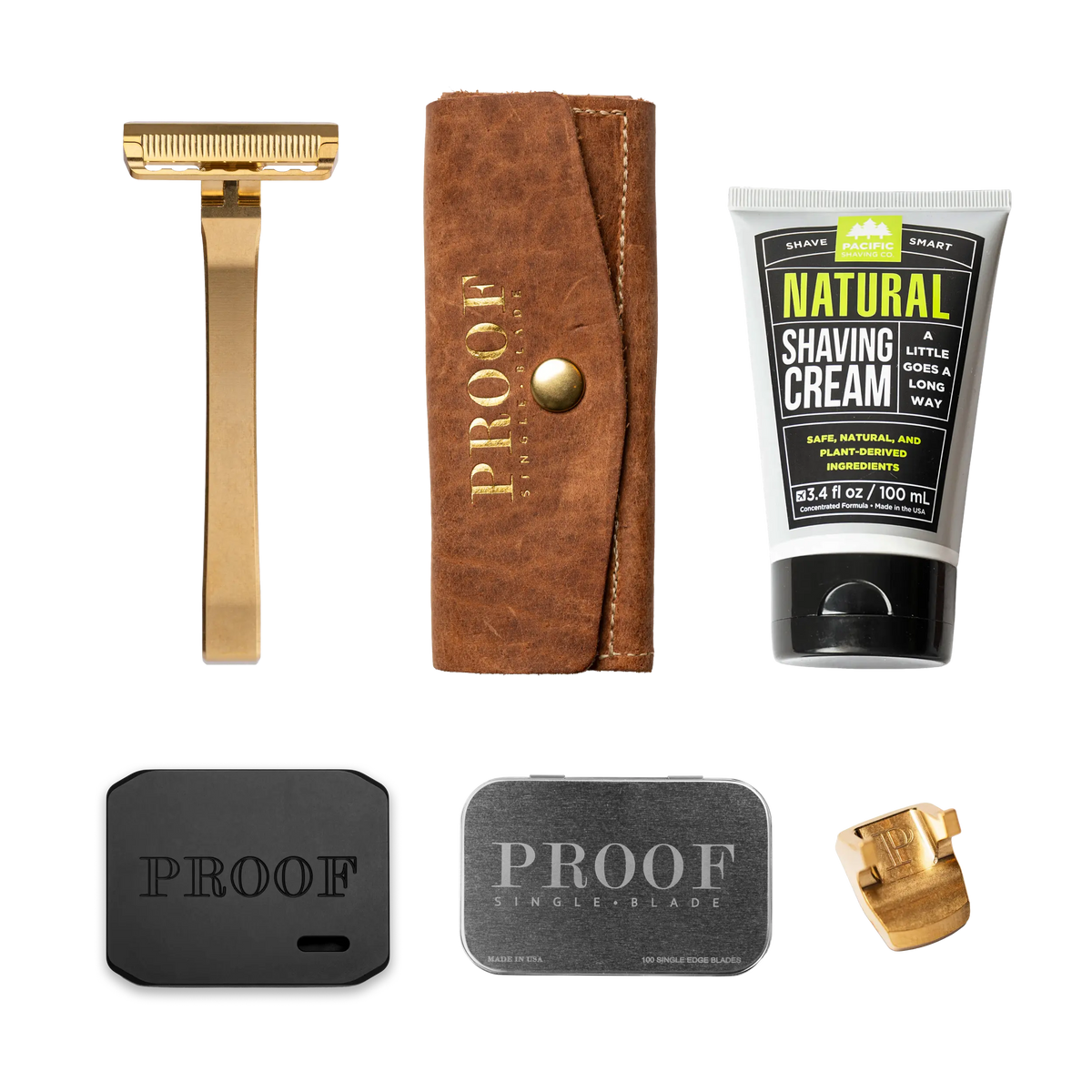 Reserve Brass Shave Kit