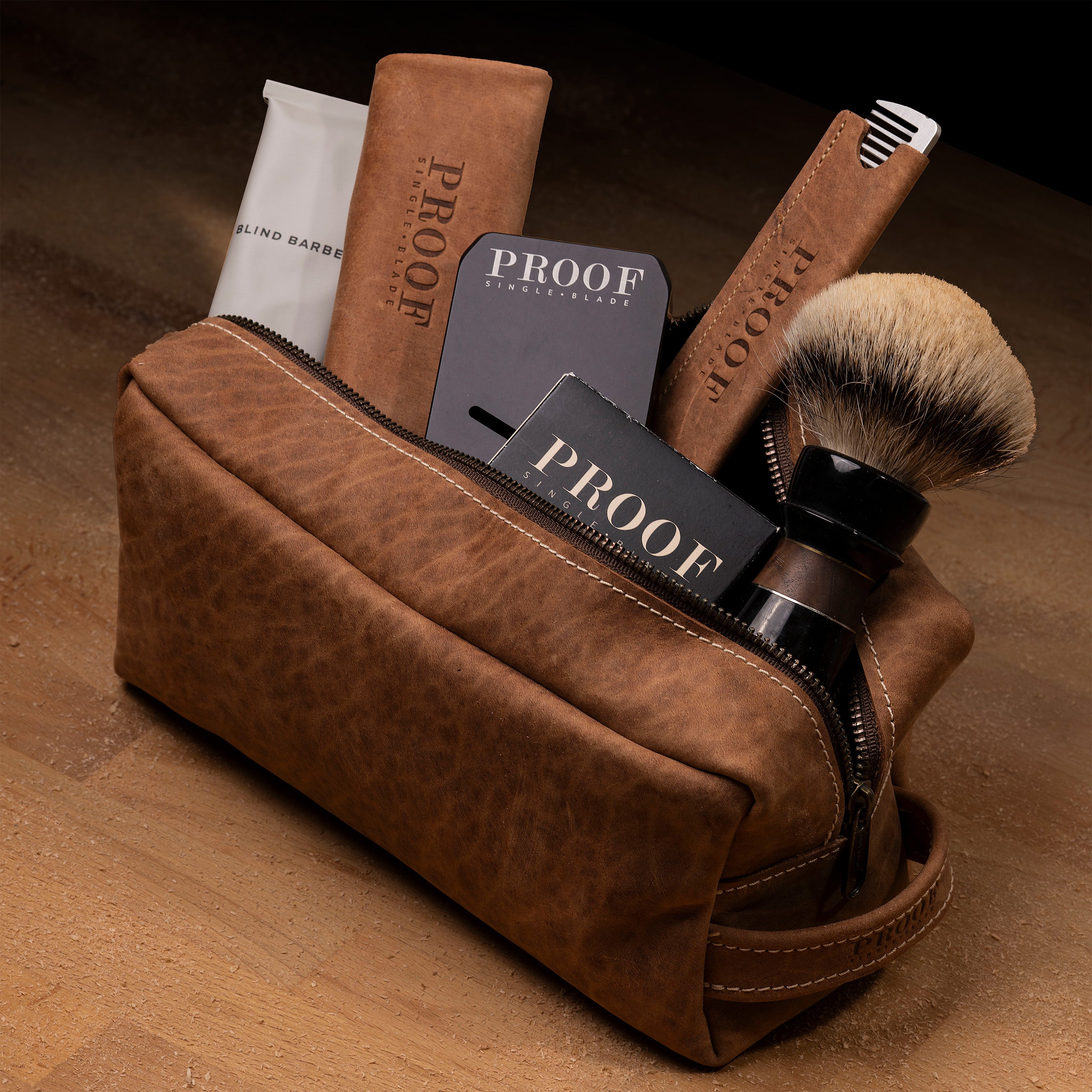 American Bison Leather Dopp Kit